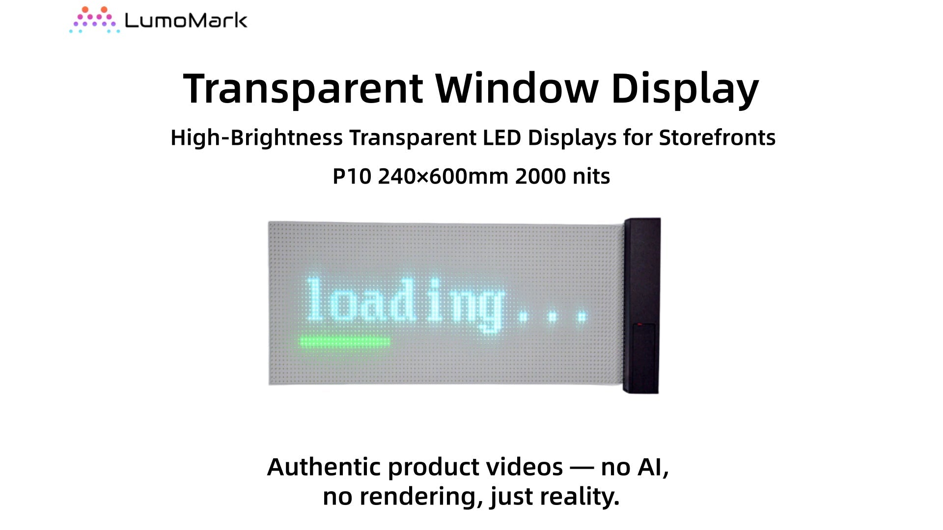 P10 Transparent Window Display Demo | 2000nits Glass Sticker LED Film for Storefronts | LumoMark
