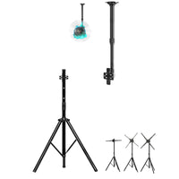 3D-F Series Stand & Mount Options for 3D Hologram Fan | Floor Stand / Ceiling Mount (No Housing) | Compatible with F Series ≤100cm(39.4inch) | Black Finish