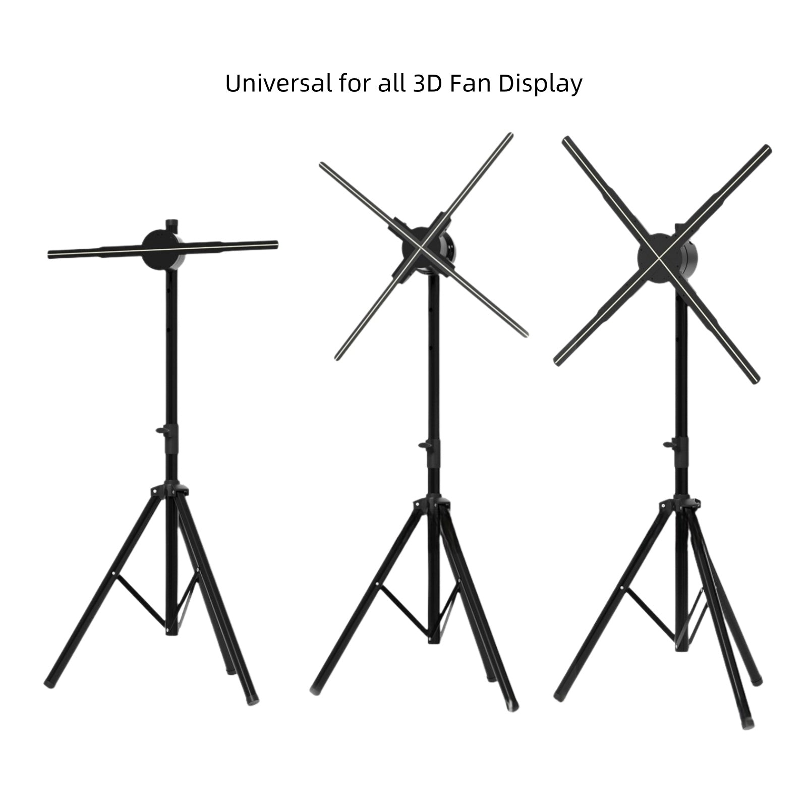 3D-F Series Stand & Mount Options for 3D Hologram Fan | Floor Stand / Ceiling Mount (No Housing) | Compatible with F Series ≤100cm(39.4inch) | Black Finish