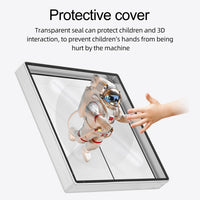 3D-F Series Floor Stand with Square Protective Housing | Compatible with F Series ≤80cm 3D Hologram Fans | Enclosed Safety Design