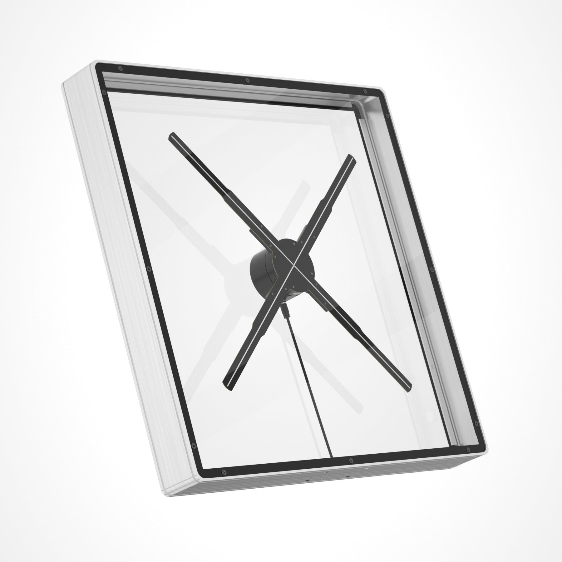 3D-F Series Floor Stand with Square Protective Housing | Compatible with F Series ≤80cm 3D Hologram Fans | Enclosed Safety Design