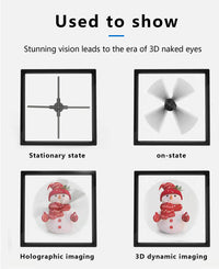 3D-F Series Ceiling Mount with Square Protective Housing | Compatible with F Series ≤80cm 3D Hologram Fans | Enclosed Safety Design