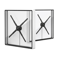 3D-F Series Floor Stand with Square Protective Housing | Compatible with F Series ≤80cm 3D Hologram Fans | Enclosed Safety Design