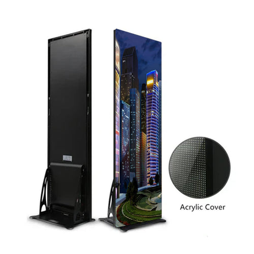LP-S Series Connectable LED Visual Poster Display | 640×1920mm Indoor Plug-in | P1.25 / P1.53 / P1.86 / P2.5 | Acrylic Cover | Easy Installation / High Brightness