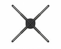 FLC Series Medium Size 47cm to 100cm (18.5–39.4 inch) | 3D Holographic LED Fan | Fan Only / Tripod Floor Stand / Ceiling Mount | Commercial Holographic Signage | 4 Blades