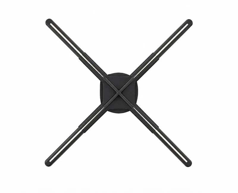 FLC Series Medium Size 47cm to 100cm (18.5–39.4 inch) | 3D Holographic LED Fan | Fan Only / Tripod Floor Stand / Ceiling Mount | Commercial Holographic Signage | 4 Blades