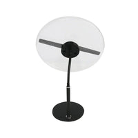 FLA Series Small Size 11cm to 42cm (4.3–16.5 inch) | 3D Holographic LED Fan | Desktop Stand with Transparent Protective Cover | Shop Display Holographic Fan | 2 Blades