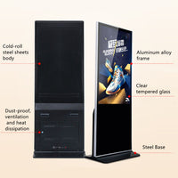 55‘’ Single-Sided Indoor Movable LCD Digital Poster | | Android RK3568 2GB+16GB | Non-Touch / Infrared / Capacitive Touch | CMS Preinstalled