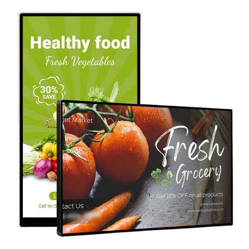 75" Indoor Wall-Mount LCD Digital Poster | Android RK3568 2GB+16GB | Non-Touch / Infrared / Capacitive Touch | CMS Software | VESA Mount