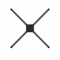 FLC Series Medium Size 47cm to 100cm (18.5–39.4 inch) | 3D Holographic LED Fan | Fan Only / Tripod Floor Stand / Ceiling Mount | Commercial Holographic Signage | 4 Blades
