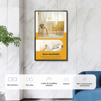 75" Indoor Wall-Mount LCD Digital Poster | Android RK3568 2GB+16GB | Non-Touch / Infrared / Capacitive Touch | CMS Software | VESA Mount