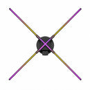 FLC Series Medium Size 47cm to 100cm (18.5–39.4 inch) | 3D Holographic LED Fan | Fan Only / Tripod Floor Stand / Ceiling Mount | Commercial Holographic Signage | 4 Blades