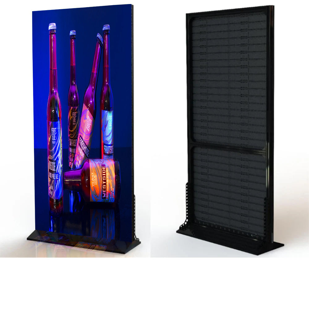 LP-RS Series LED Visual Poster Display | 1000×2000mm | P1.25 / P1.53 / P1.95 / P2.6 | Rollable, Lightweight & Portable | Floor-Standing Detachable Frame