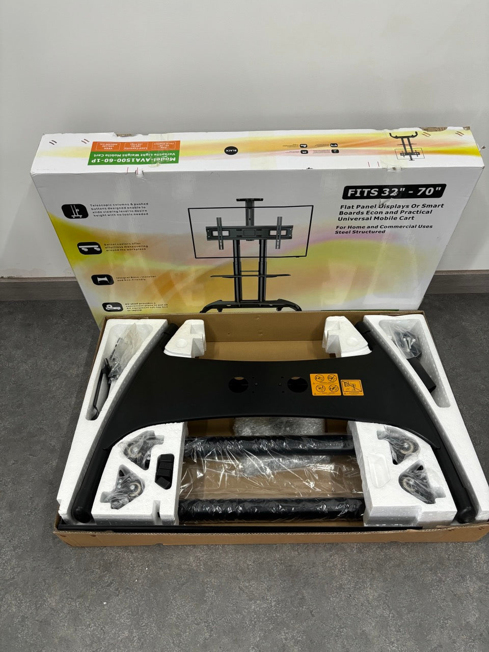 3D-M Series Floor Stand for 3D Hologram Fan | Compatible with M Series 130cm / 150cm / 200cm Diameter Models | Heavy-Duty Steel Frame | Black Finish