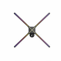 FLC Series Medium Size 47cm to 100cm (18.5–39.4 inch) | 3D Holographic LED Fan | Fan Only / Tripod Floor Stand / Ceiling Mount | Commercial Holographic Signage | 4 Blades