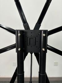 3D-M Series Floor Stand for 3D Hologram Fan | Compatible with M Series 130cm / 150cm / 200cm Diameter Models | Heavy-Duty Steel Frame | Black Finish