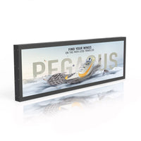 49.5 Inch Ultra-Wide Stretched LCD Shelf Display – 1210×340mm Viewable Android Bar Screen | Cloud Platform & USB Playback