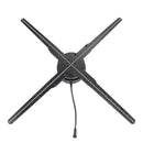 FLS Series Medium Size 65cm to 100cm (25.6–39.4 inch) | 3D Holographic LED Fan | Fan Only / Fan with Tripod Floor Stand / Ceiling Mount | Commercial Holographic Signage | 4 Blades