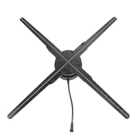 FLS Series Medium Size 65cm to 100cm (25.6–39.4 inch) | 3D Holographic LED Fan | Fan Only / Fan with Tripod Floor Stand / Ceiling Mount | Commercial Holographic Signage | 4 Blades