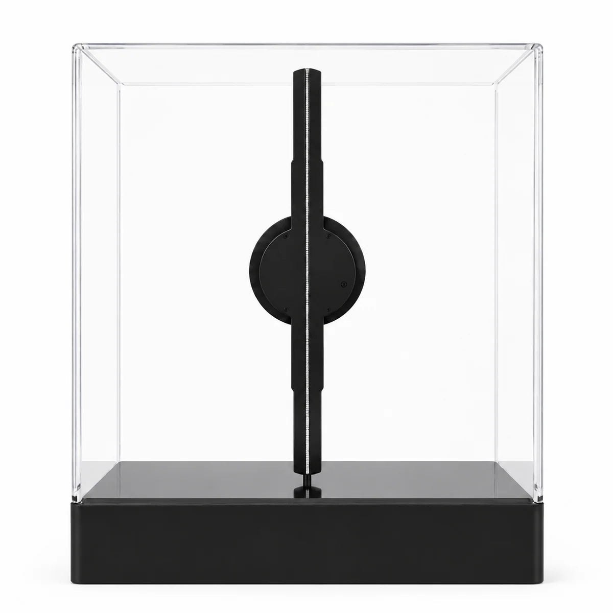 FLA Series Small Size 18cm to 42cm (7.1–16.5 inch) | 3D Holographic LED Fan | Transparent Square Protective Housing | Professional LED Holographic Fan | 2 Blades