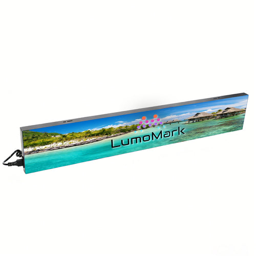 LL-S Series Frameless LED Shop Display – P1.86 · 160×960mm | Mirror Finish LED Screen, Seamless with Modern Shop Décor