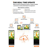 50‘’ Indoor Single-Sided Floor-Standing LCD Digital Poster with Wheel Stand | Android RK3568 2GB+16GB | Non-Touch / Infrared / Capacitive Touch | CMS Preinstalled