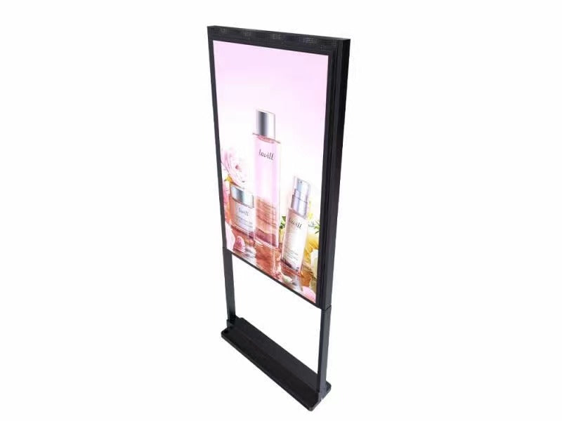43" Double-Sided High Brightness LCD Window Display, 2500nits Front + 700nits Back, Android 2+32G, Non-Touch, Cloud/APP/USB, Hanging/Floor Stand