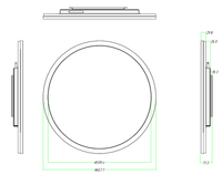 RD Series 23.6 Inch Round / Circular LCD Digital Display Screen – Dia.599.4mm Viewable | Optional Capacitive Touch | Cloud / App / USB Disk Playback
