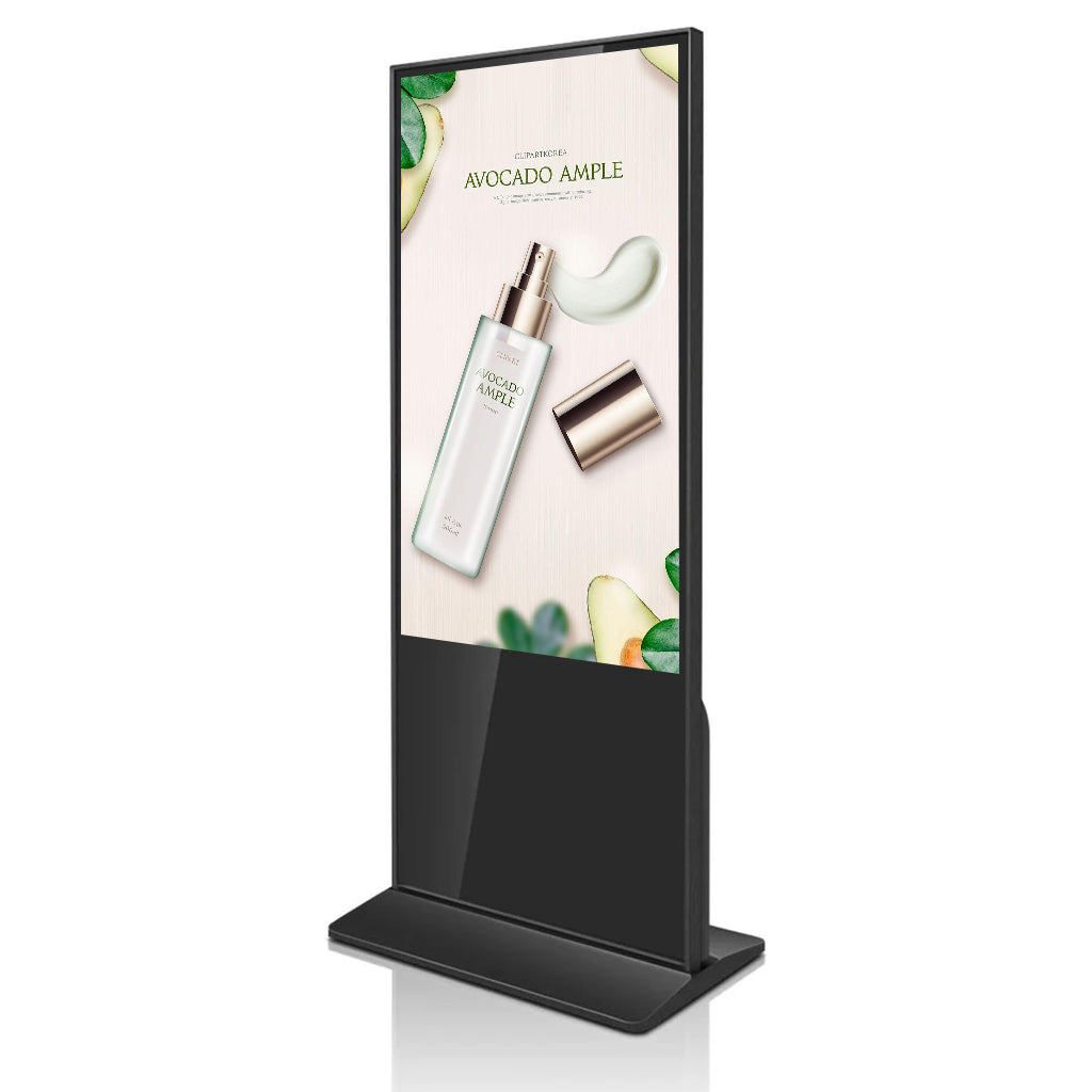 65‘’ Single-Sided Indoor Floor Stand LCD Digital Poster with Wheel Base | | Android RK3568 2GB+16GB | Non-Touch / Infrared / Capacitive Touch | CMS Preinstalled