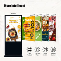 65‘’ Single-Sided Indoor Floor Stand LCD Digital Poster with Wheel Base | | Android RK3568 2GB+16GB | Non-Touch / Infrared / Capacitive Touch | CMS Preinstalled