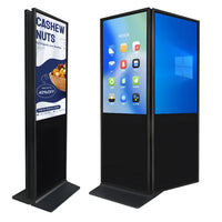 43‘’ Dual-Sided Indoor Floor-Standing LCD Digital Poster with Wheel Stand | Android RK3568 2GB+16GB | No Touch | CMS Preinstalled