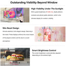 49" Double-Sided High Brightness LCD Window Display, 2500nits Front + 700nits Back, Android 2+32G, Non-Touch, Cloud/APP/USB, Hanging/Floor Stand