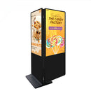 43‘’ Dual-Sided Indoor Floor-Standing LCD Digital Poster with Wheel Stand | Android RK3568 2GB+16GB | No Touch | CMS Preinstalled
