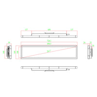 65.7 Inch Commercial Stretched LCD Bar Display – 1650×255.2mm Viewable Ultra-Wide Android Shelf Screen | Cloud / USB / Mobile Playback