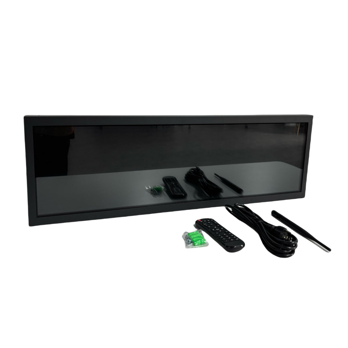 28.6 Inch Ultra-Wide Android LCD Shelf Screen – 698.4×203.7mm Viewable Stretched Bar Display | Optional Touch | Cloud / USB / App Control