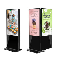 55‘’ Dual-Sided Indoor Movable LCD Digital Poster | Android RK3568 2GB+16GB | Non-Touch | CMS Preinstalled