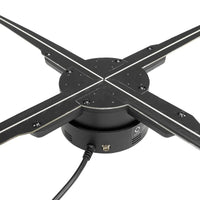 FLS Series Medium Size 65cm to 100cm (25.6–39.4 inch) | 3D Holographic LED Fan | Fan Only / Fan with Tripod Floor Stand / Ceiling Mount | Commercial Holographic Signage | 4 Blades
