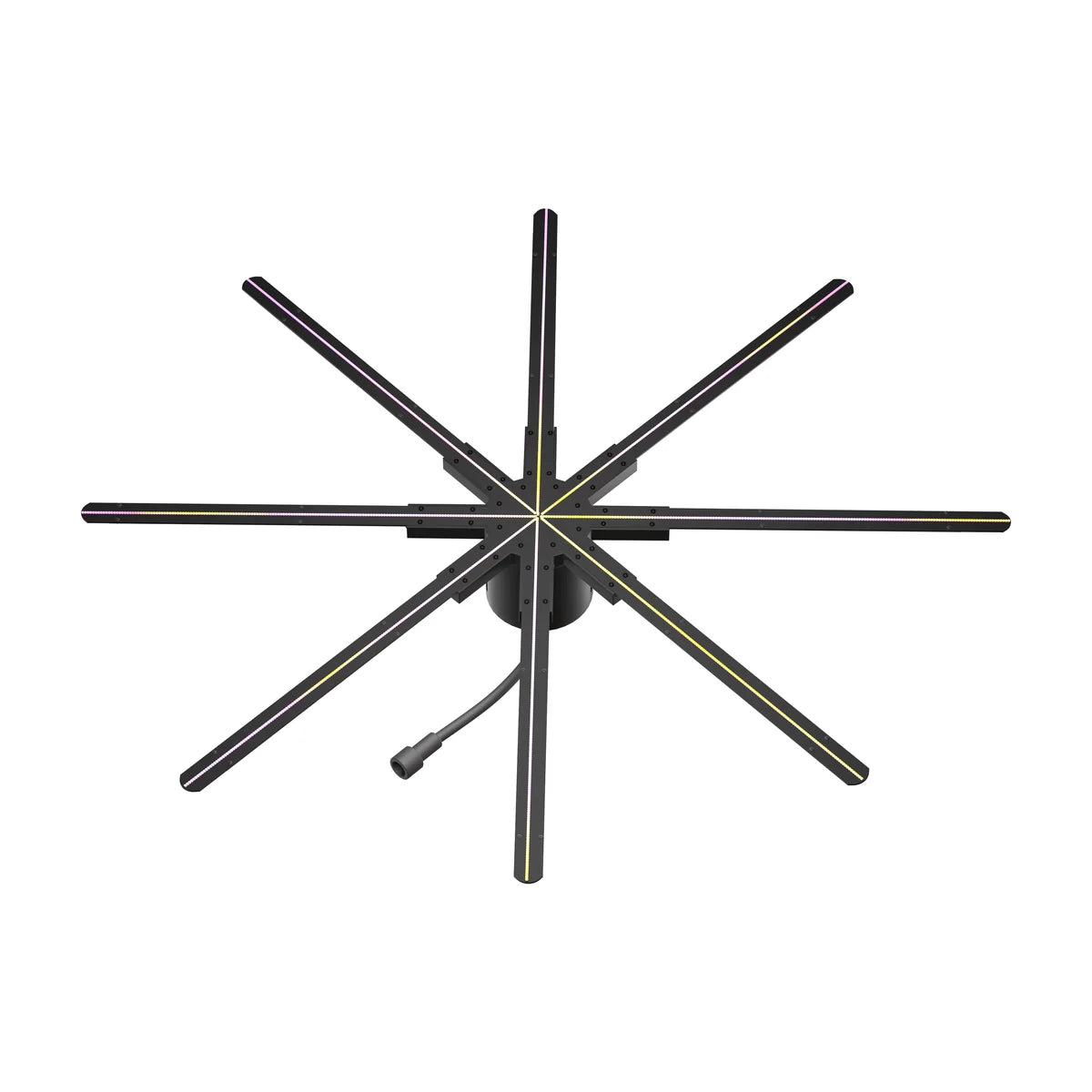 FLC Series Large Size 130cm to 196cm (51.2–77.2 inch) | 3D Holographic LED Fan | Fan Only / Dual-Pole Mobile Stand | Commercial Holographic Signage | 8 Blades