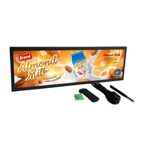 28.6 Inch Ultra-Wide Android LCD Shelf Screen – 698.4×203.7mm Viewable Stretched Bar Display | Optional Touch | Cloud / USB / App Control