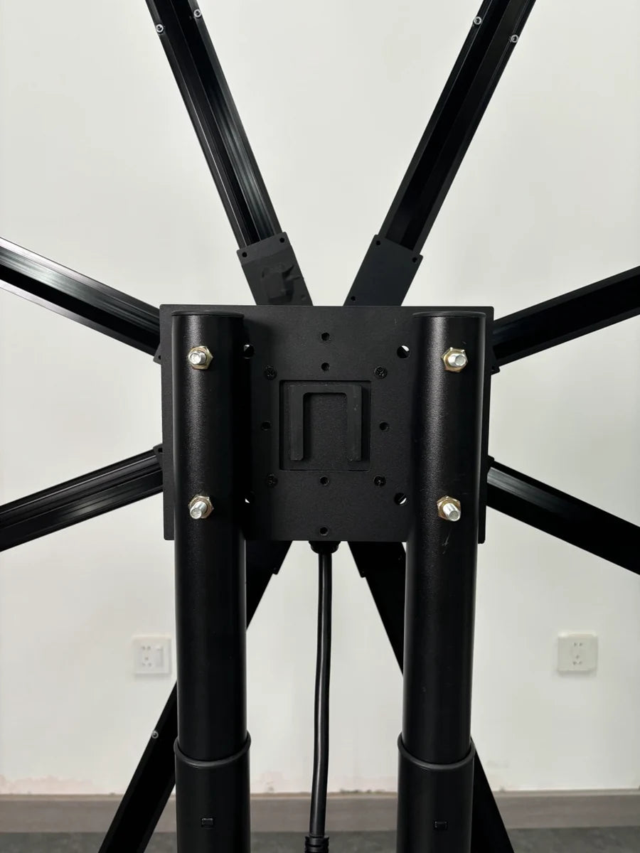 FLC Series Large Size 130cm to 196cm (51.2–77.2 inch) | 3D Holographic LED Fan | Fan Only / Dual-Pole Mobile Stand | Commercial Holographic Signage | 8 Blades
