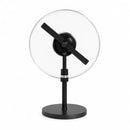 FLA Series Small Size 11cm to 42cm (4.3–16.5 inch) | 3D Holographic LED Fan | Desktop Stand with Transparent Protective Cover | Shop Display Holographic Fan | 2 Blades