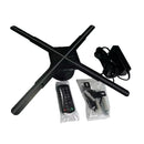 FLC Series Medium Size 47cm to 100cm (18.5–39.4 inch) | 3D Holographic LED Fan | Fan Only / Tripod Floor Stand / Ceiling Mount | Commercial Holographic Signage | 4 Blades