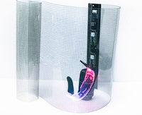 P5 Transparent Window Display – 200×600 mm (7.87×23.62 in) | 1500nits | High Transparency Adhesive LED Film for Retail Windows & Storefront Glass | Plug & Play