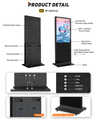 43‘’ Single-Sided Indoor Floor-Standing LCD Digital Poster with Wheel Stand | Android RK3568 2GB+16GB | Non-Touch / Infrared / Capacitive Touch | CMS Preinstalled