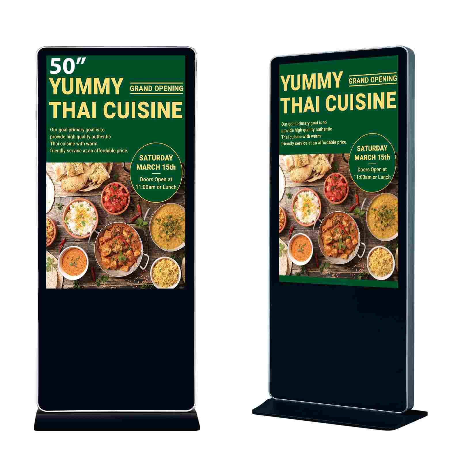 50" LCD Indoor Digital Media Display Advertising Poster
