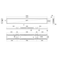 56.6 Inch Commercial Android Stretched LCD Bar Display – 1431×160mm Viewable Ultra-Wide Shelf Screen | Cloud / USB / Mobile App Control