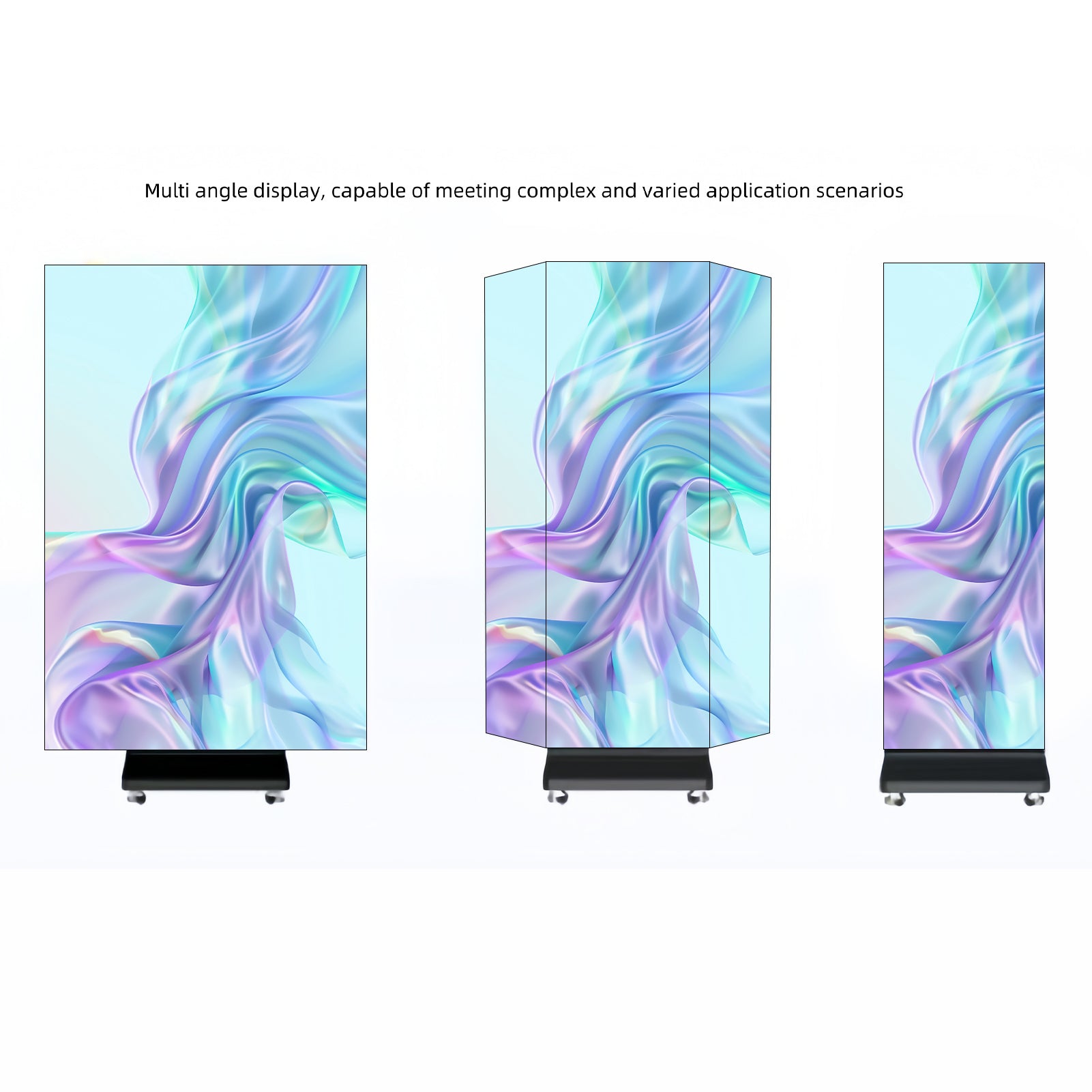 LP-TR Series LED Tri-Fold Poster Sign | 1280×1920mm Foldable Panel | P1.53 / P1.86 / P2 / P2.5 | GOB Panel | Portable Indoor Kiosk Use