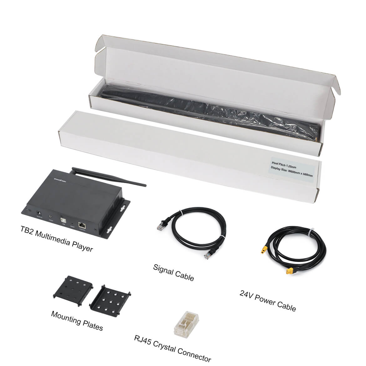 P1.25 GOB LS Series A60PRO Digital Shelf LED Advertising Display Screen Height Size 60mm