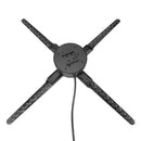 FLS Series Medium Size 65cm to 100cm (25.6–39.4 inch) | 3D Holographic LED Fan | Fan Only / Fan with Tripod Floor Stand / Ceiling Mount | Commercial Holographic Signage | 4 Blades