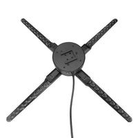 FLS Series Medium Size 65cm to 100cm (25.6–39.4 inch) | 3D Holographic LED Fan | Fan Only / Fan with Tripod Floor Stand / Ceiling Mount | Commercial Holographic Signage | 4 Blades